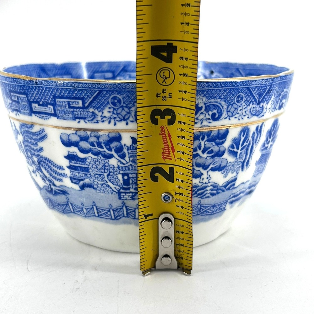Antique Clifton China Blue Willow Waste Bowl Wildblood Heath & Sons England 1908 - Picture 11 of 11